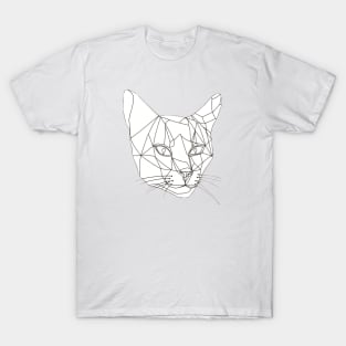 Single Line Cat Face T-Shirt